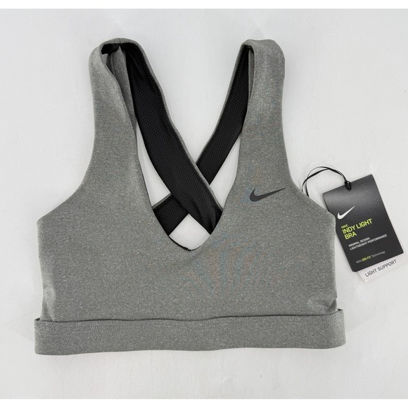 NWT Nike Sports Bra Criss Cross Indy Dri-Fit Light Support Sz Small Gym - Picture 1 of 8